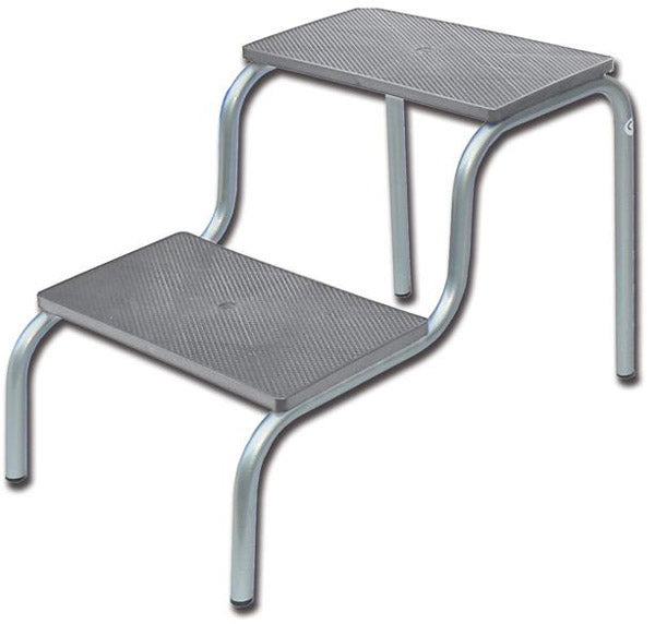 SCALETTA PREDELLINO in tubolare verniciato - 2 gradini in plastica - portata 90kg - 40x53xh.44cm