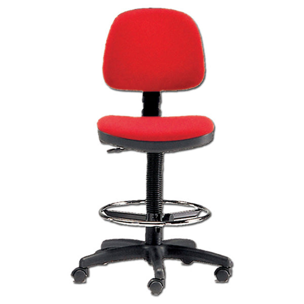 SGABELLO GIREVOLE VERCELLI CON SEDILE E SCHIENALE in finta pelle + poggiapiedi - altezza regolabile 60-86cm - vari colori