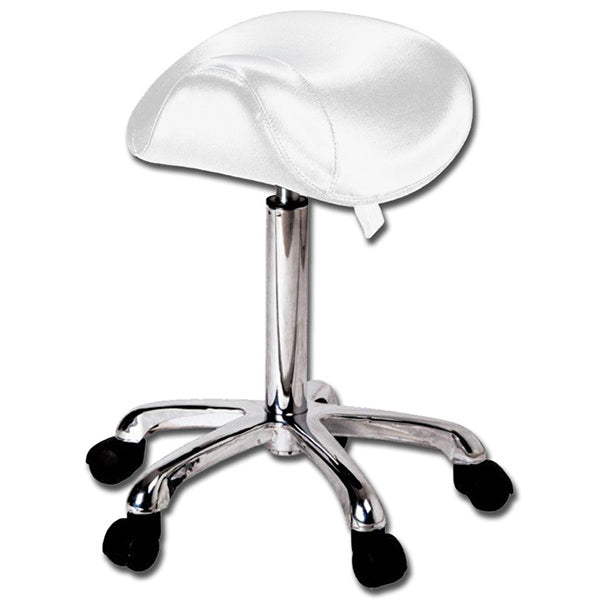 SGABELLO ERGONOMICO GIREVOLE CON SEDILE in similpelle lavabile - altezza regolabile 52-67cm - vari colori