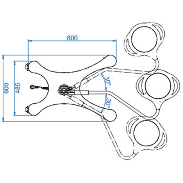 LAMPADA SCIALITICA A LED PENTALED 28 - 80.000 lux - 5.000°K - potenza 220W - su carrello