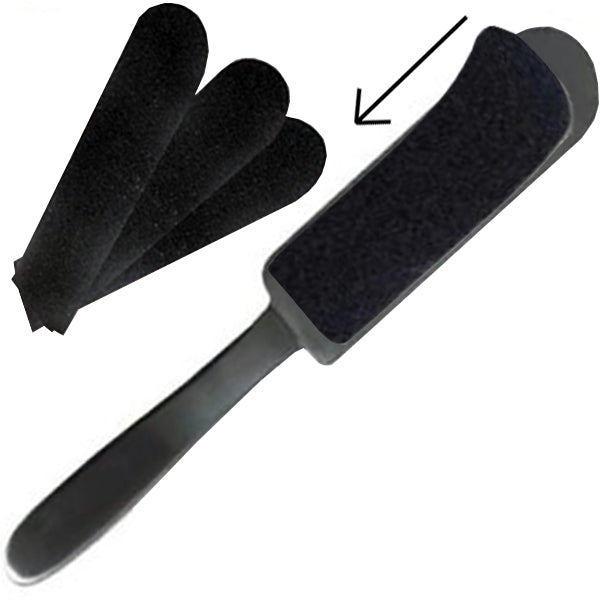 RASPA DOPPIA INOX 21cm - sterilizzabile - fogli in grana FINE / GROSSA sostituibili