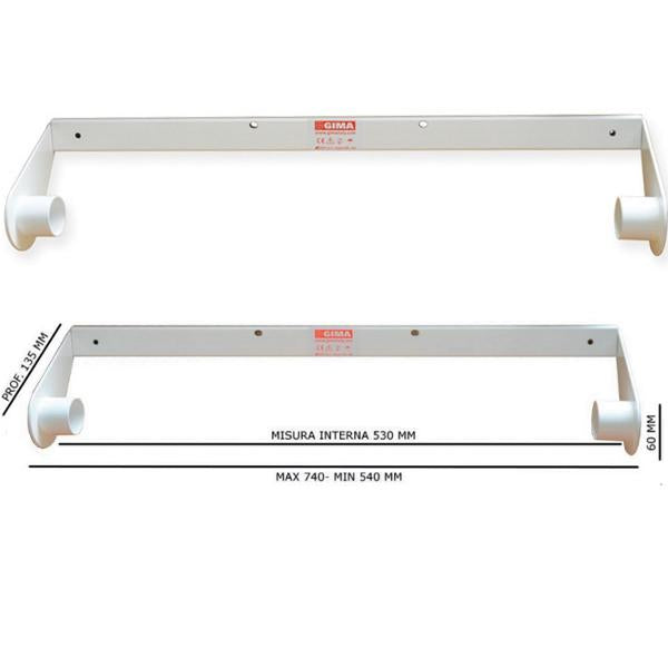 PORTA ROTOLO PER CARTA LETTINI - estensibile da 54 a 74 cm