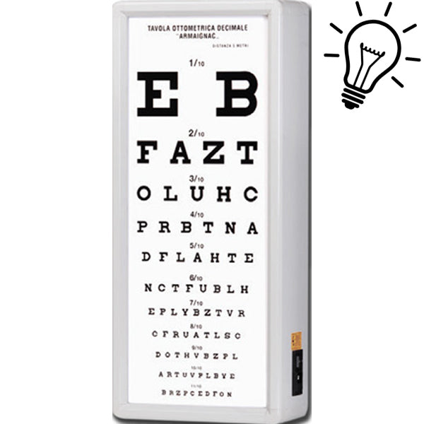 OTTOTIPO / TAVOLA OPTOMETRICA ARMAGNAC - distanza di lavoro 5m - luminoso