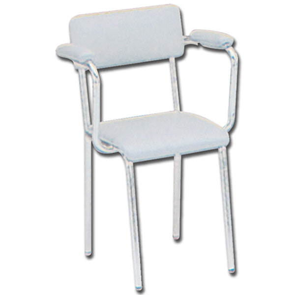 POLTRONCINA / SEDIA AMBULATORIO struttura in acciaio - seduta imbottita - portata 120kg - bianca