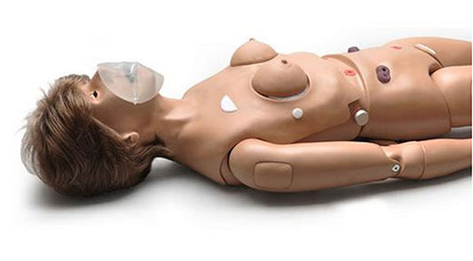 MANICHINO MODELLO PER ASSISTENZA DEL MALATO E RIANIMAZIONE - peso 17,5kg - 110x56x36cm - per esercitazioni