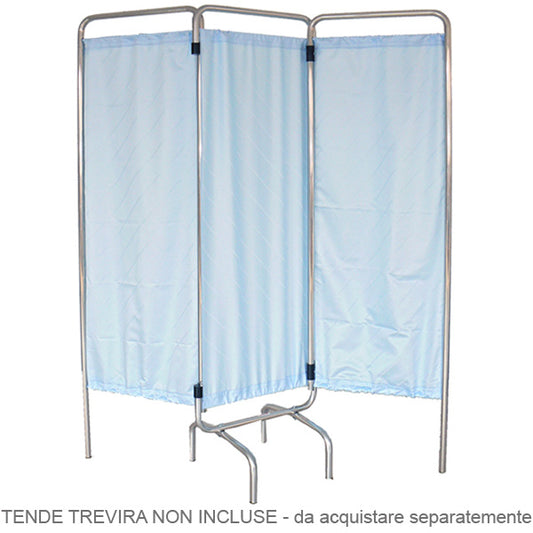 STRUTTURA PARAVENTO IN ALLUMINIO - 3 ANTE - 150xh.170cm - tende non incluse