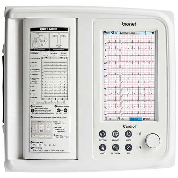 ELETTROCARDIOGRAFO ECG BIONET CARDIO 7 - 10 derivazioni - 12 canali interpretativo - touch screen 7"