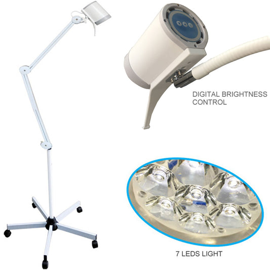 LAMPADA DA VISITA SU STATIVO - HYRIDIA A 7 LED - con braccio pantografo