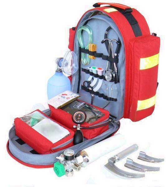 ZAINO BORSA EMERGENZA SOCCORSO DOCTOR 8 IN CORDURA + kit pronto soccorso - pieno