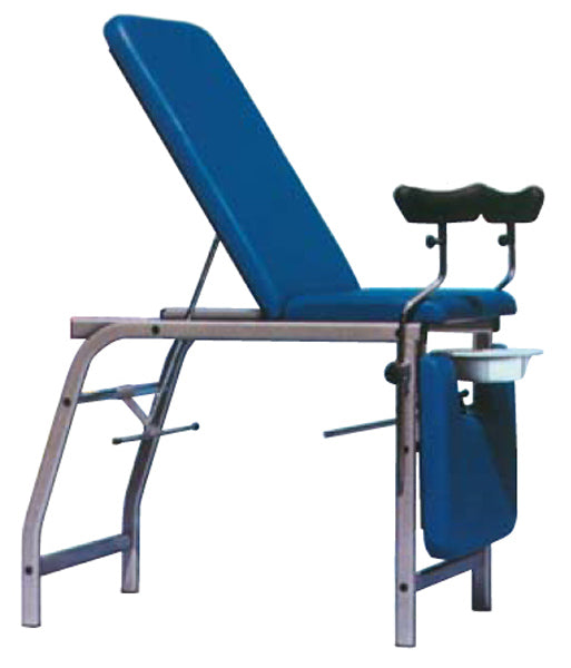 LETTINO GINECOLOGICO 3 SEZIONI in tubolare ovale - portata 130kg - blu